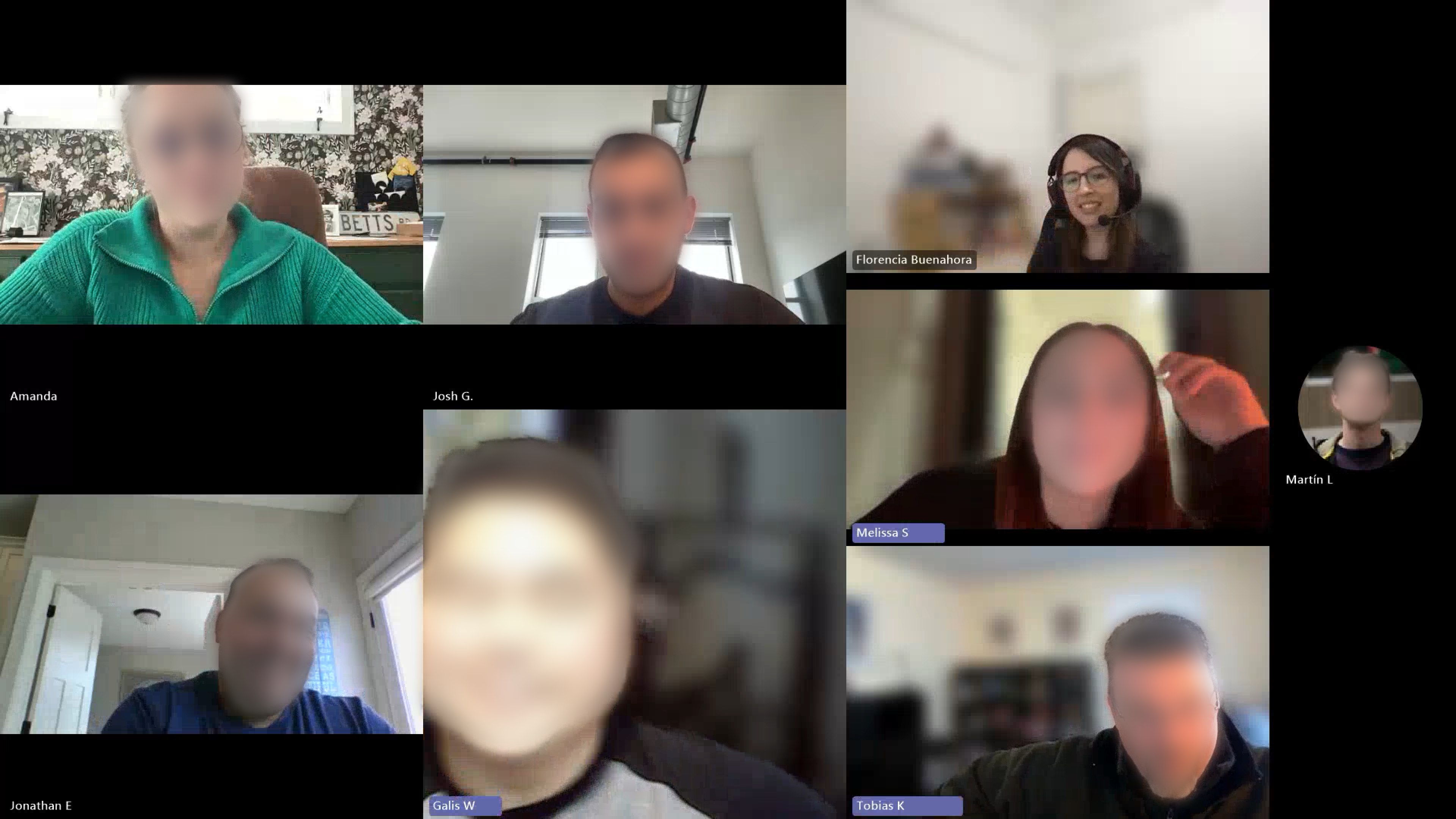 Screenshot of a user research session