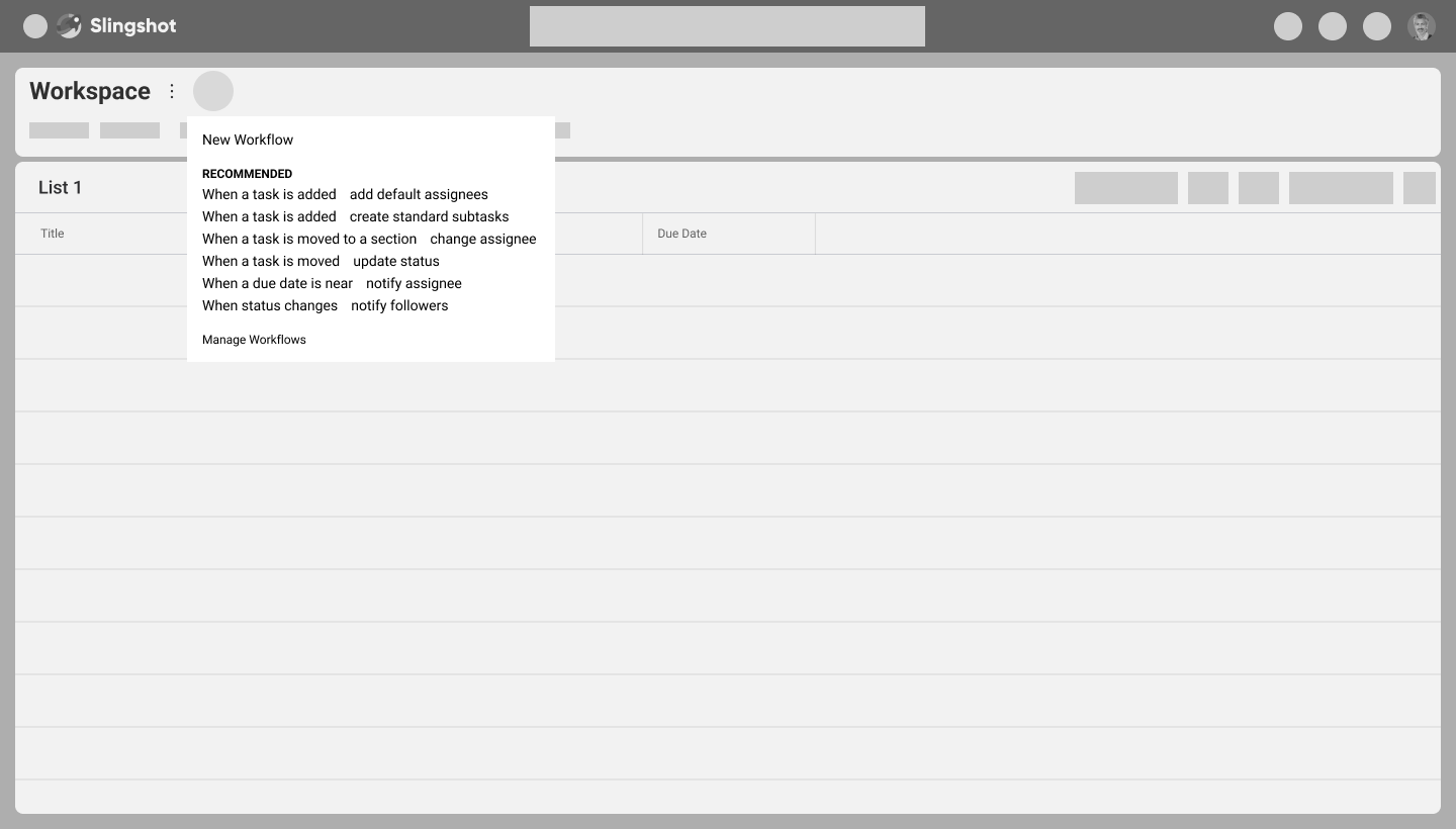 Automation conditions wireframe