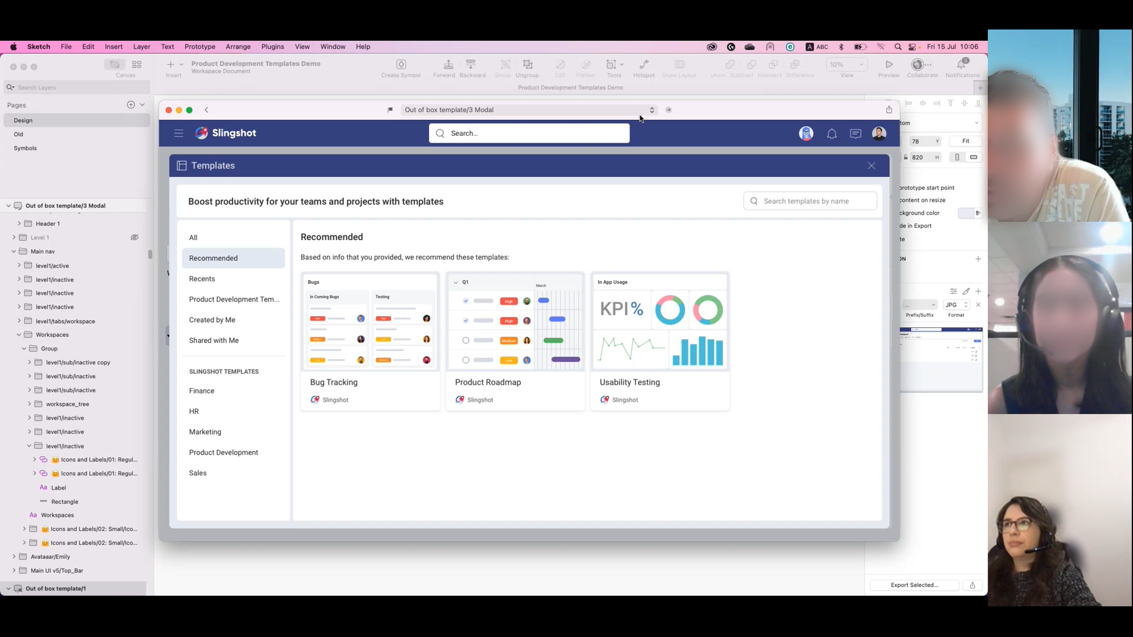 Screenshot of a validation session